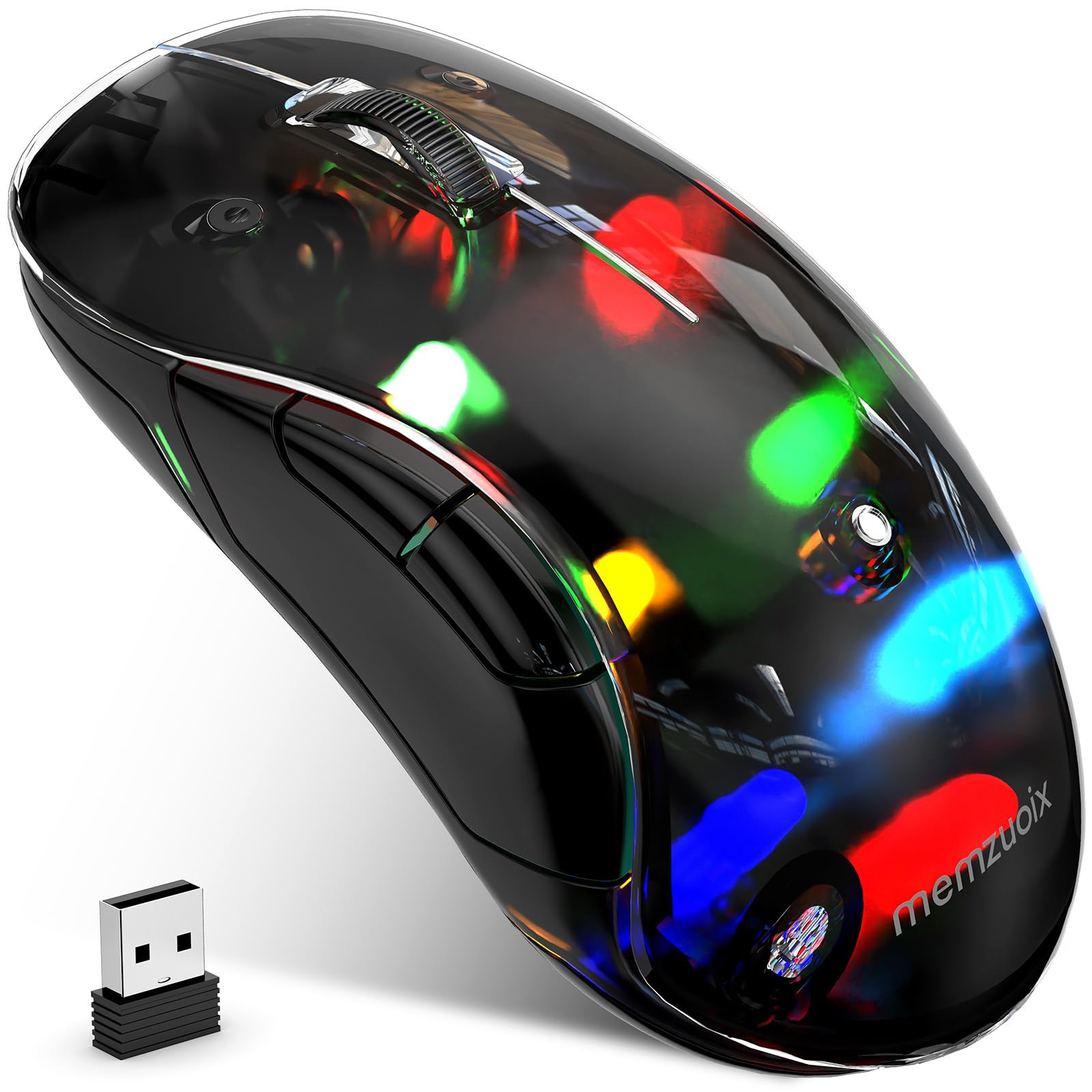 2.4G Rechargeable LED Wireless Ergonomic Mouse with Detachable Cover