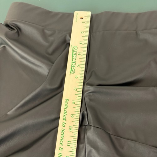 Pantalones tórridos para mujer 1 leggings de cuero sintético al tobillo suaves negros ligeros (847) - Imagen 6 de 13