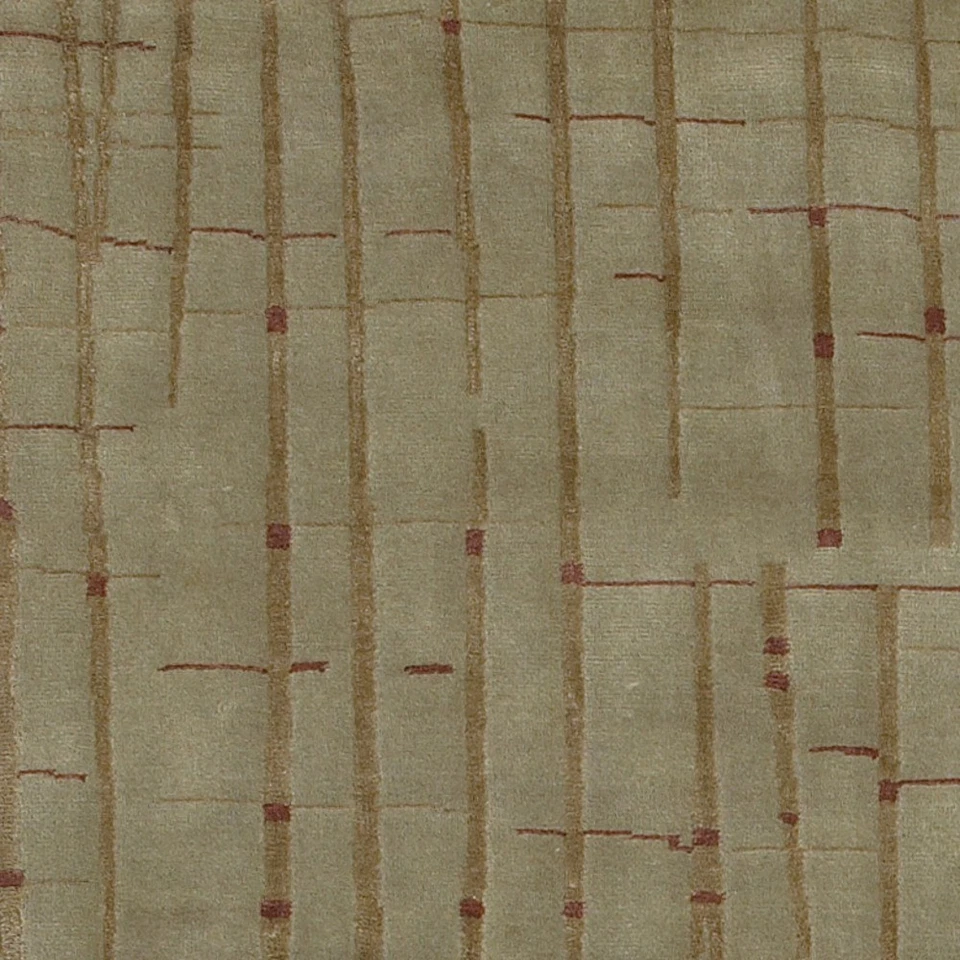 Ковер на часть комнаты 5x8 шерстяной зеленый бамбук ручной вязки 7405 - около 5 футов x 8 футов - Изображение 2 из 3