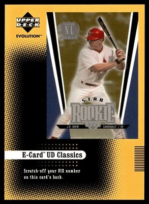 2001 Upper Deck Evolution e-Card Classics J.D. Drew St. Louis Cardinals #EC13