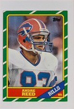 1986 Topps Andre Reed #388 Rookie Card HOF RC Buffalo Bills. rookie card picture