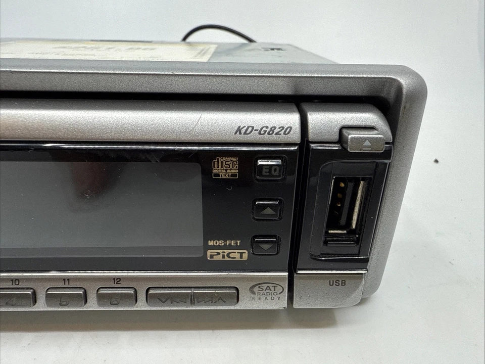 JVC KD-G820 CD receiver Stereo MP3/WMA playback USB Satellite Radio Bluetooth - Image 4 of 4