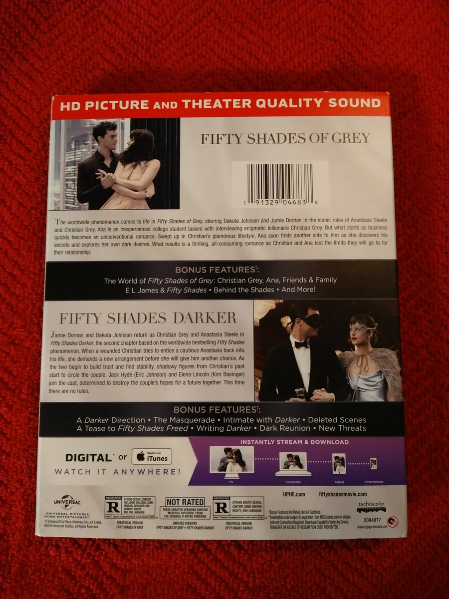 Fifty Shades of Grey Fifrty Shades Darker 2 Movie Collection Unrated