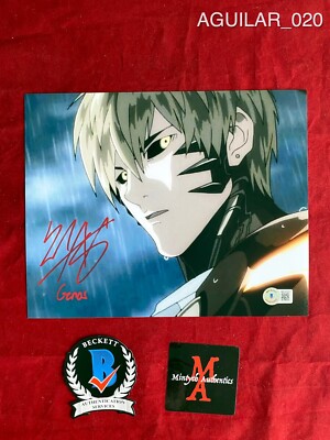 ZACH AGUILAR AUTOGRAPHED SIGNED 8x10 PHOTO! ONE PUNCH MAN! BECKETT