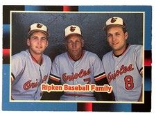 Excellent: Vintage 1988 Donruss Ripken Baseball Family Trading Card