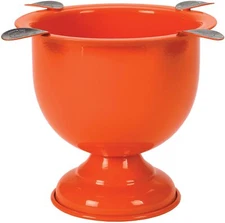 Stinky Cigar Ashtray, Tall Deep Bowl Design, 4 Stirrups, Competition Orange