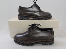 Catarina Martins Women Size 36 US 5.5 Grafite Gray Leather Oxfords Shoes PT9217