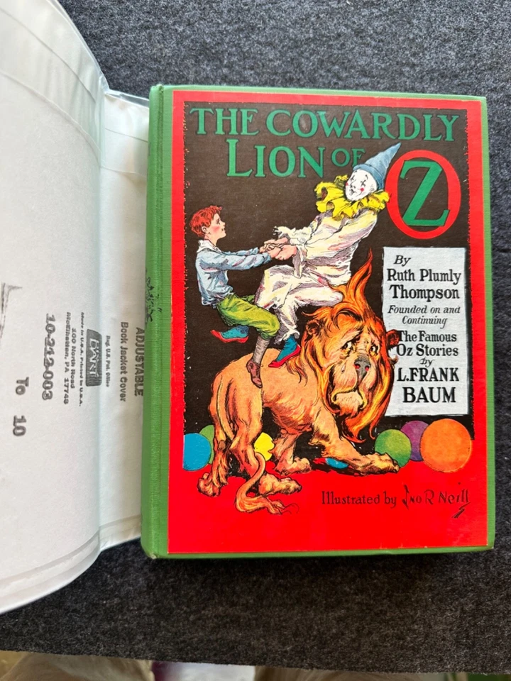 1923 - The Cowardly Lion Of Oz by Ruth Plumly Thompson (L. Frank Baum) HCDJ NICE — 第 3/4 张图片