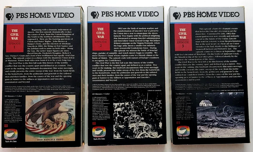 The Civil War PBS Nine Part Series VHS Box Set (VHS, 1990) Collectors Set w/ COA - Image 4 of 4