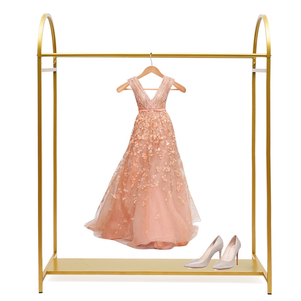 Durable Double Rod Clothes Rack Heavy Duty, Commercial Garment Rack