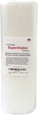 Superpunch Wash Away Stabilizer, Superstable H2O ''Eau'' Gone White FSL 12 Inch X 