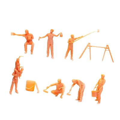 9x Mini 1/64 Resin Maler Figuren Dekoration Modell Sammlerstück
