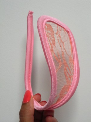 C-String C String unsichtbar Spitze hellrosa Koralle SEXY Burlesque