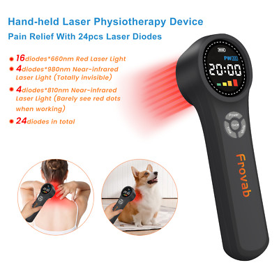 24 Diodes/1760mW Frovab Cold Laser Therapy for Muscle Relaxation & Pain Relief