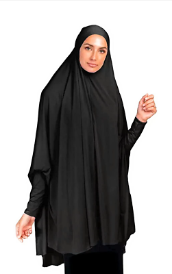 MyBatua Nero Crepe musulmana Fancy Hijab, al-Amira, abbigliamento