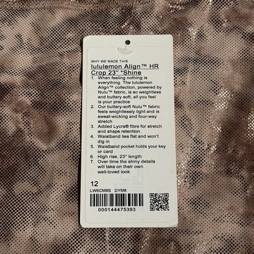 Leggings Lululemon Align HR - Crop 23" Shine High Rise Style LW6CM8S Diamond Dye - Foto 7 di 20