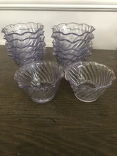 12 SiLite Restaurant Ware 4200 DESSERT CUPS BOWLS Clear Plastic CHICAGO IL.