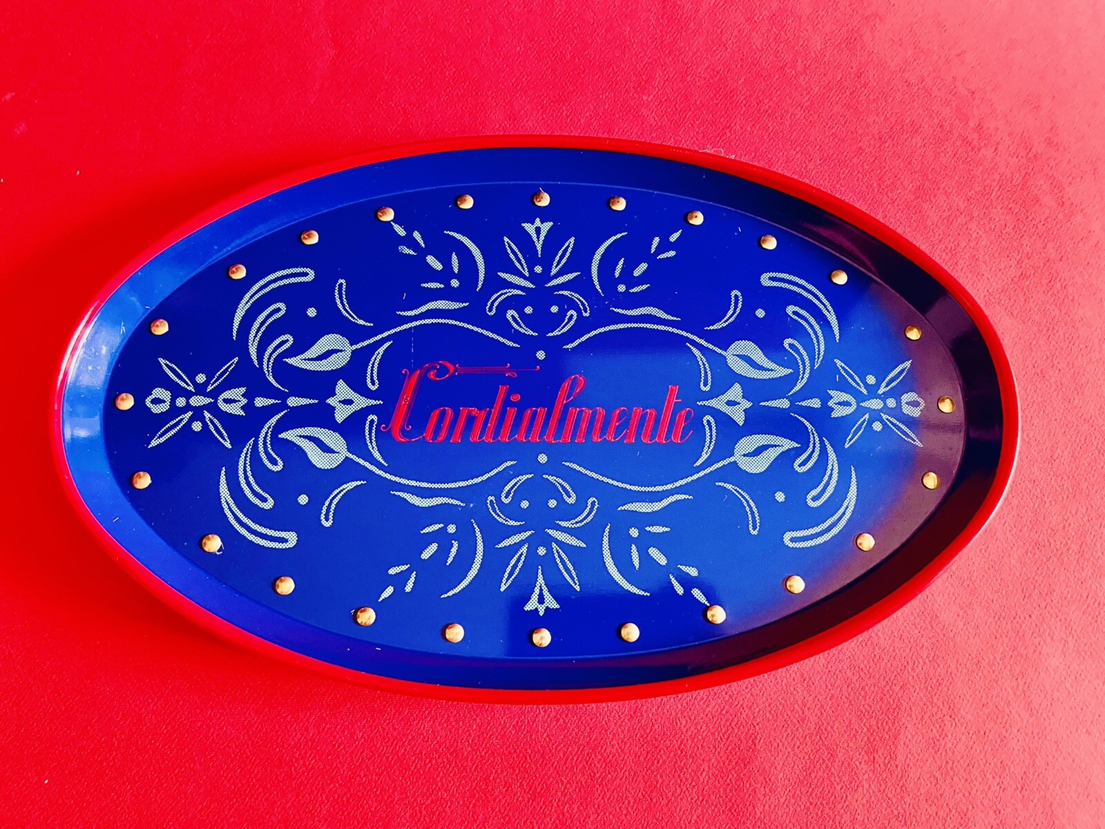 🔴 Large Vintage Cordial CAMPARI Tray Orig 1970s