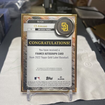 2022 Topps Gold Label - Framed Autographs Gold #FA-CJA C.J. Abrams 