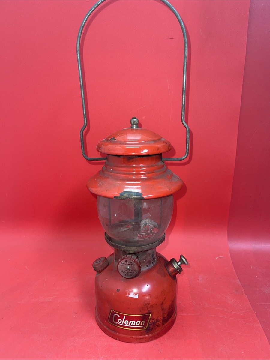 Vintage Red Coleman Model 200A Black Band Lantern | eBay
