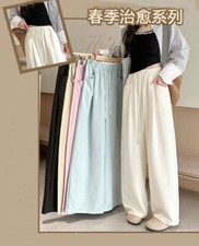 Sweet Fashion Womens Wide Leg Trousers Loose Casual High Waist Pants Summer New