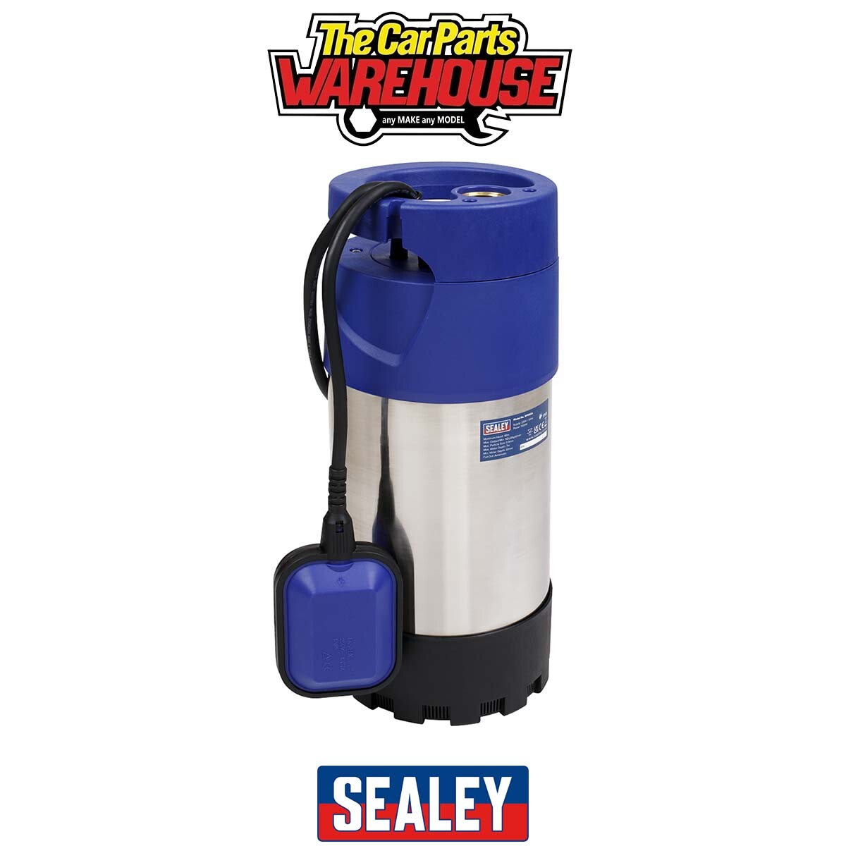 Sealey WPS92A Submersible Stainless Water Pump Automatic 92L/min 40m Head