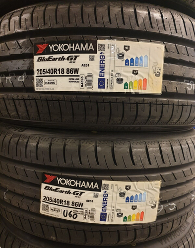 2X NEW YOKOHAMA GT AE51 205/40 ZR18 XL 86W UHP CAR TYRES 205 40 18 ...