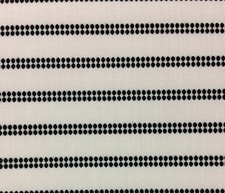 BALLARD DESIGNS SUNBRELLA BODEN SAND BLACK DOUBLE STRIPES FABRIC BY YARD 54"W