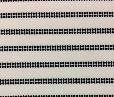 BALLARD DESIGNS SUNBRELLA BODEN SAND BLACK DOUBLE STRIPES FABRIC BY YARD 54"W