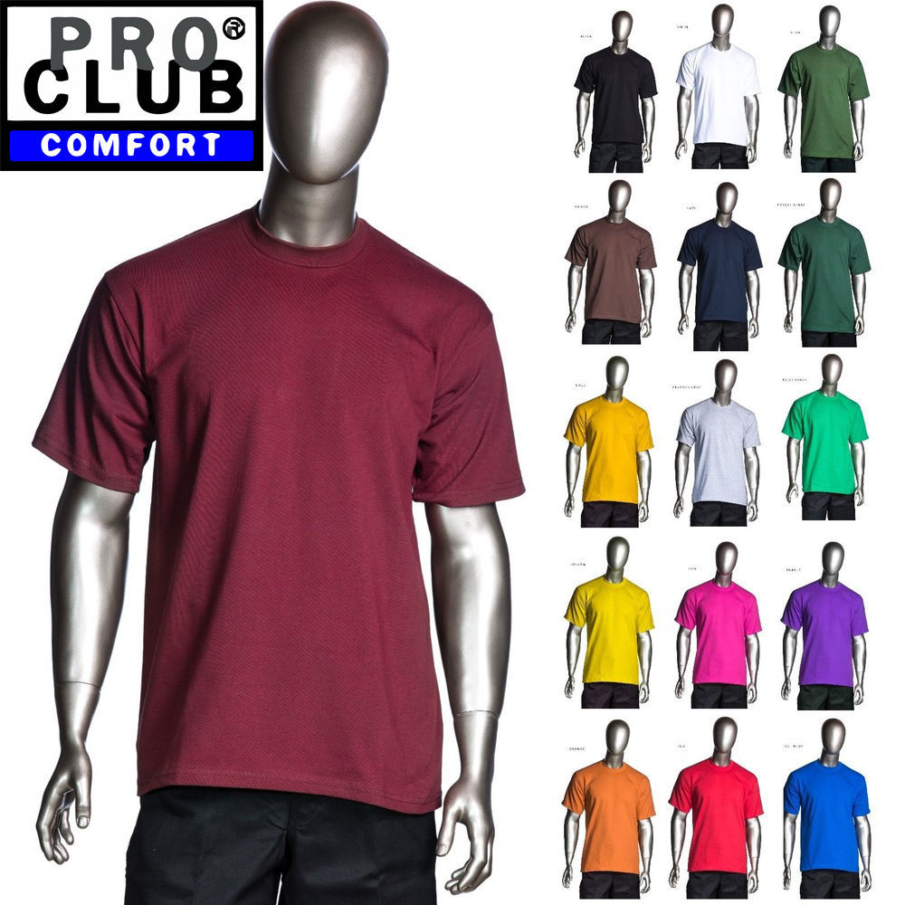 Pack De 3 Camisetas Proclub Heavyweight Blancas - Talla 3XLT (Alto) - 100% Algodón, Cuello Redondo, Manga Corta