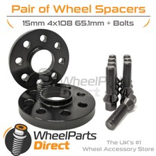 Radabstandshalter (2) & Schrauben 15 mm für Saab 9000 84-88 auf Originalrädern