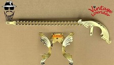 VINTAGE LOWRIDER 26" DOUBLE SQUARE WING GOLD CHAIN GUARD W/ WING STEERING WHEEL.
