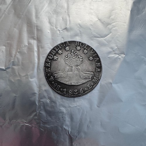 Coin 1835 Bolivia 8 Soles Bolivar - 第 5/5 張圖片
