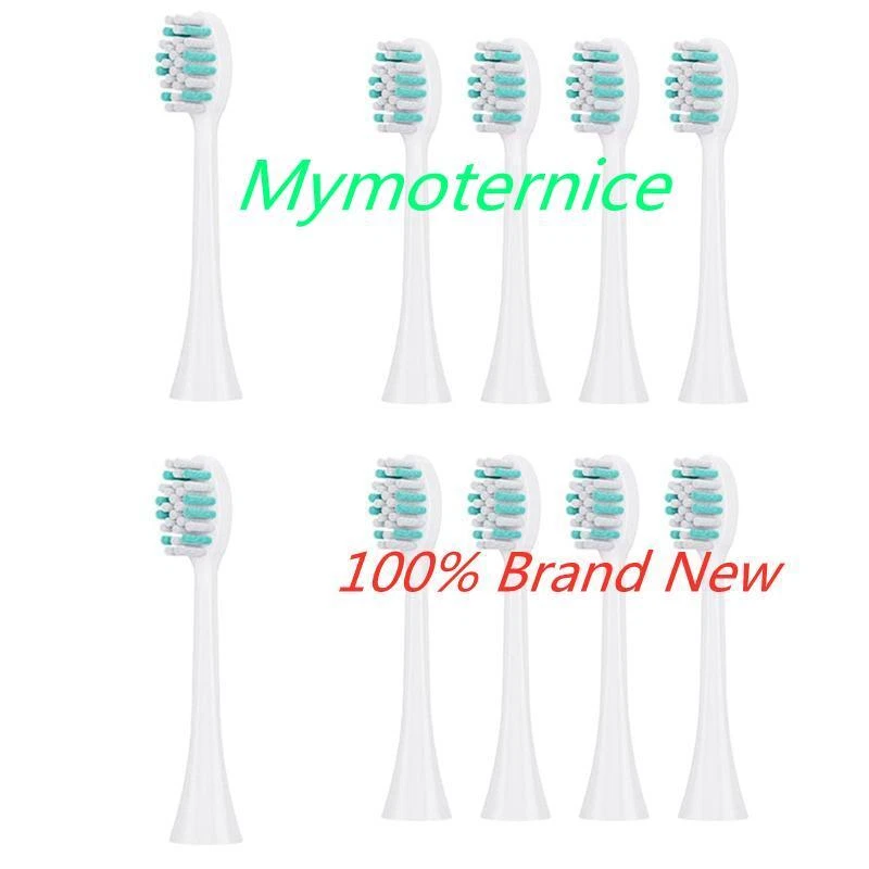 10x Toothbrush Head compatible with all usmile electric toothbrush MYME10 White