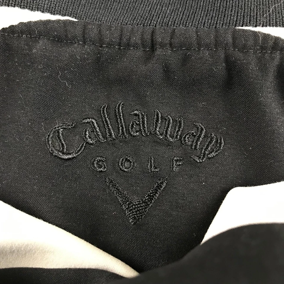 Chaqueta cortavientos Callaway para hombre mediana negra manga larga 1/4 cremallera golf pulóver * Foto 4 de 4
