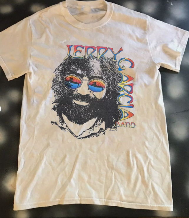 Jerry Garcia T Shirt Face White Size S-5XL, Father Day | eBay