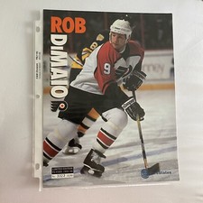 1995-96 Philadelphia Flyers Rob DiMaio Lineup Card Limited Edition 3323/4500