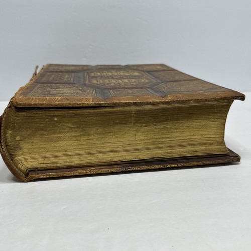 1870 Antique Family Holy Bible leather Post Civil War J.R. Jones - Picture 4 of 24