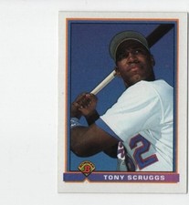1991 Bowman  Baseball Card #289 Tony Scruggs RC- Texas Rangers