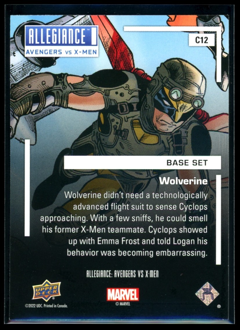 WOLVERINE 2023 Upper Deck Marvel Allegiance Avengers vs X-Men #C12 - Picture 2 of 2