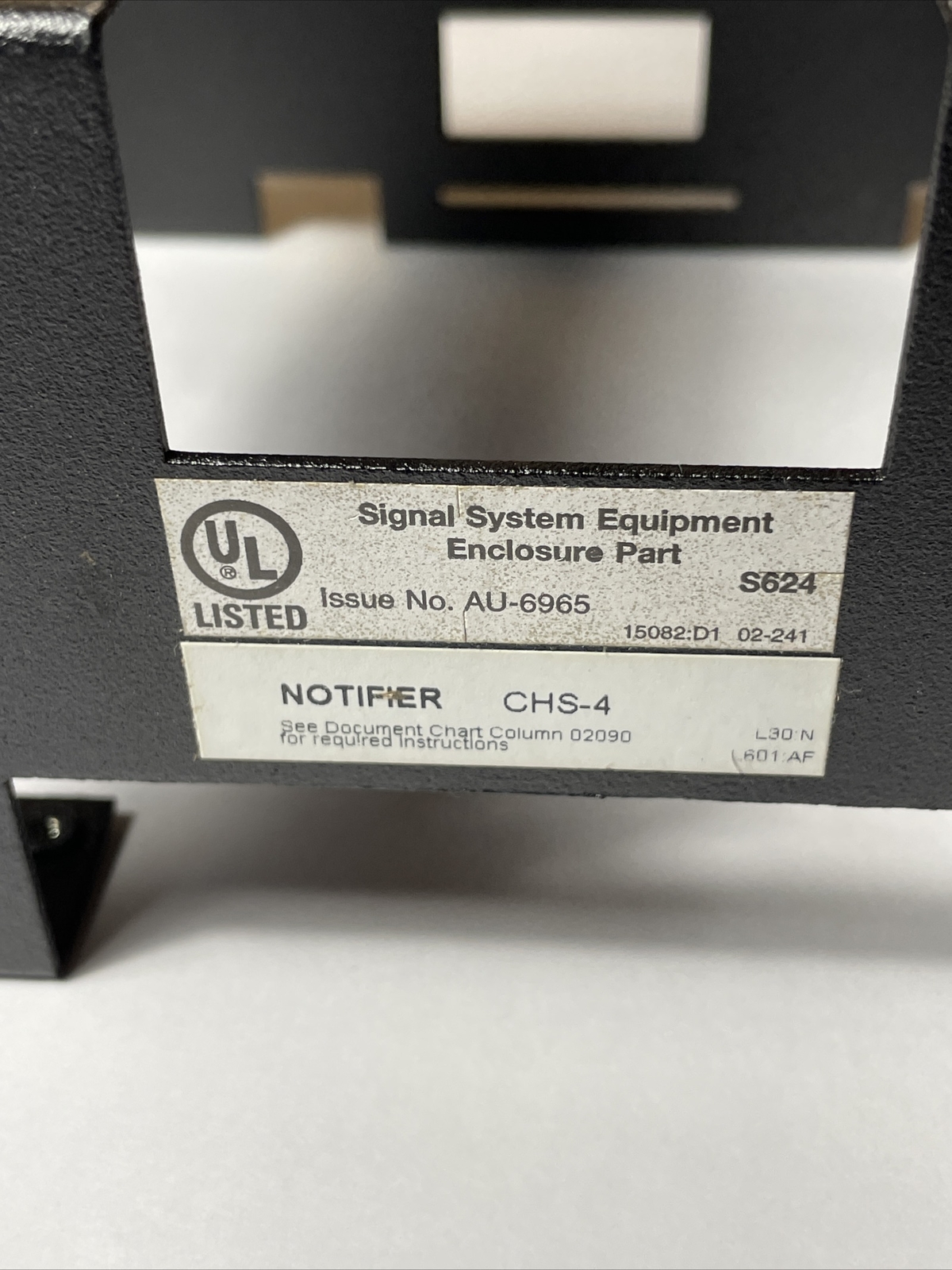 Signal System Equipment - NOTIFIER CHS-4 - Chassis to USE with CABX ...