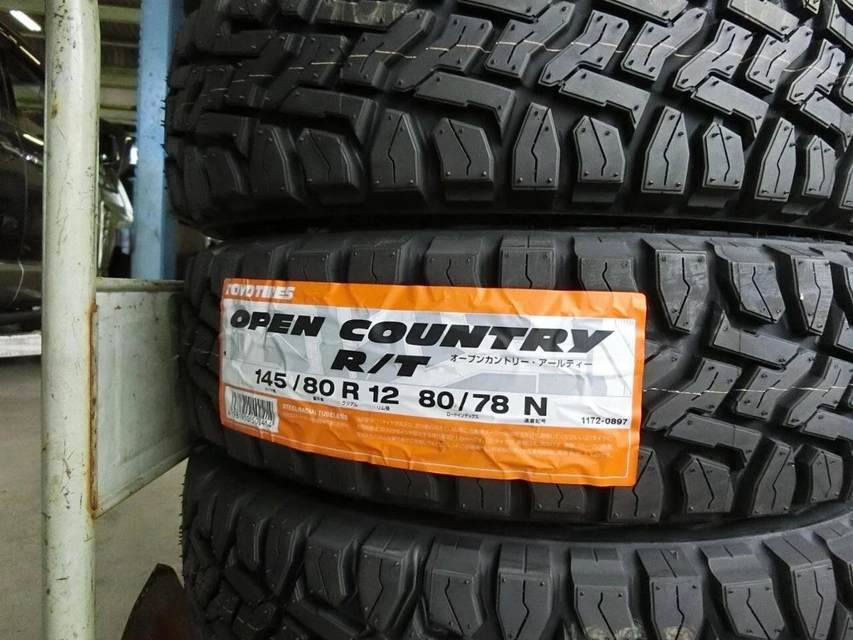 JDM Toyo Open Country R/T 145 80 R12 145R12 4PCS Tire Snowmad Suv