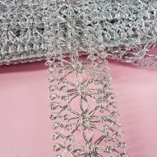 Perial Co Elegant Vintage Antique Sequins Trim Sold by 10 Yards Silver and Gold