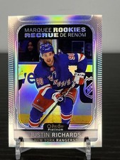 Justin Richards 2021-22 OPC Platinum Marquee Rookies Rainbow #262 Rangers RC