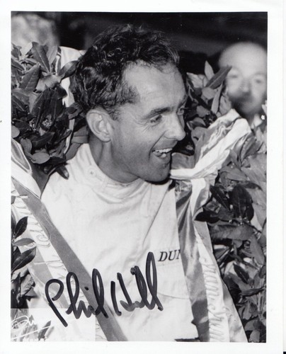 SIGNED PHIL HILL PHOTOGRAPH FOTO AUTOGRAPH SIGNATURE F1 GP FERRARI