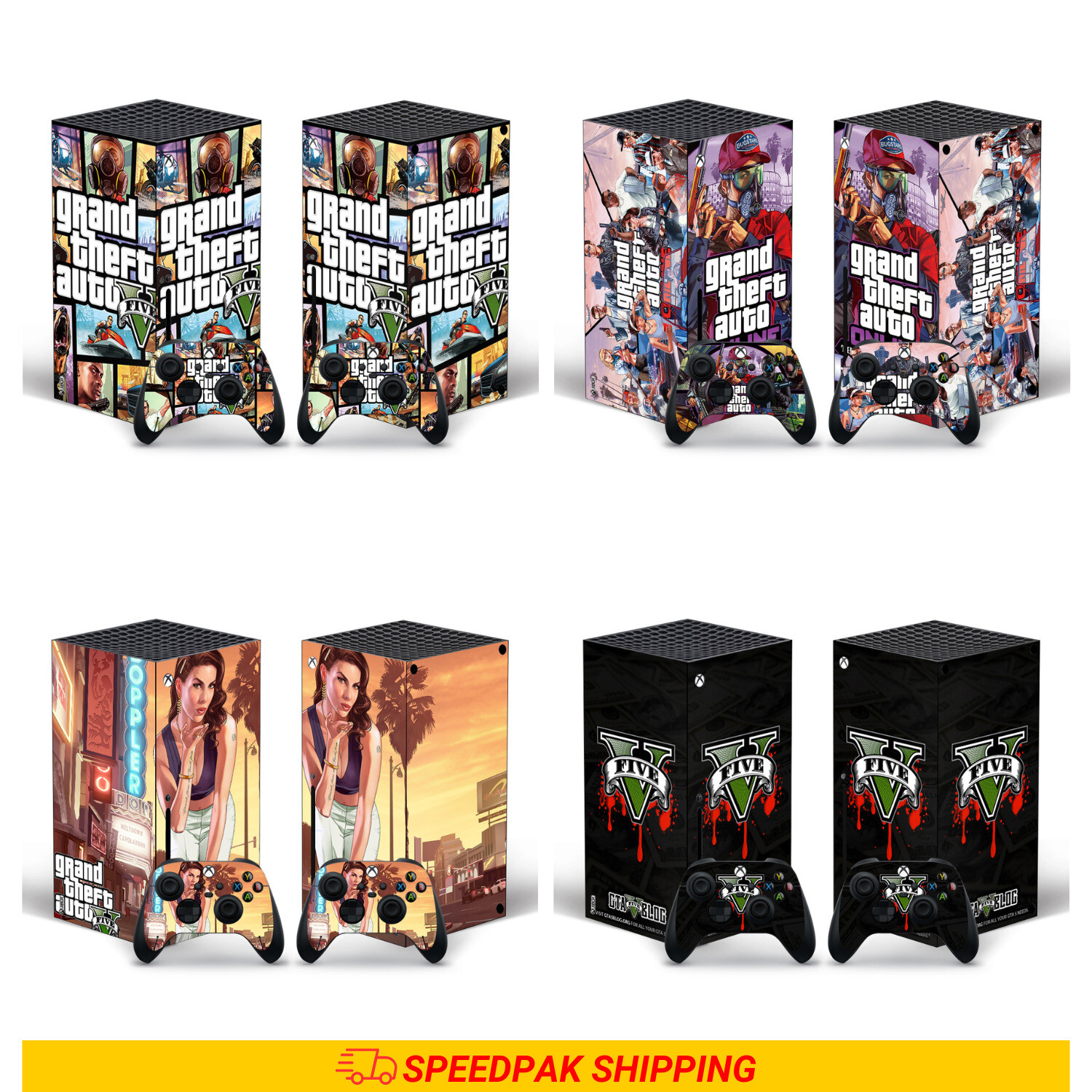 Xbox Series X Grand Theft GT Console Controller Skin Sticker Decal Wrap Vinyl-image