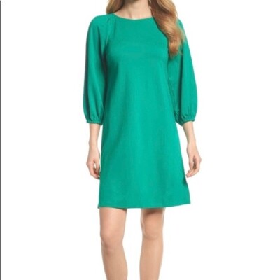 NWT A NEW DAY green shift dress 3/4 sleeves women's size XS | eBay