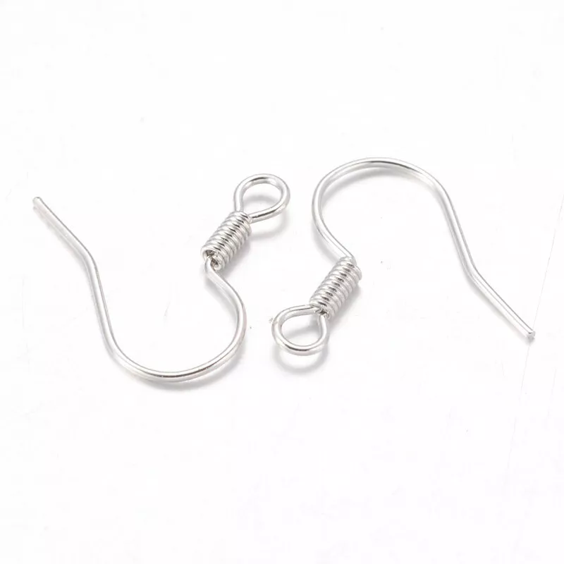 5000pcs Iron Earring Hooks Platinum Earrings Fish Hooks 17mm for