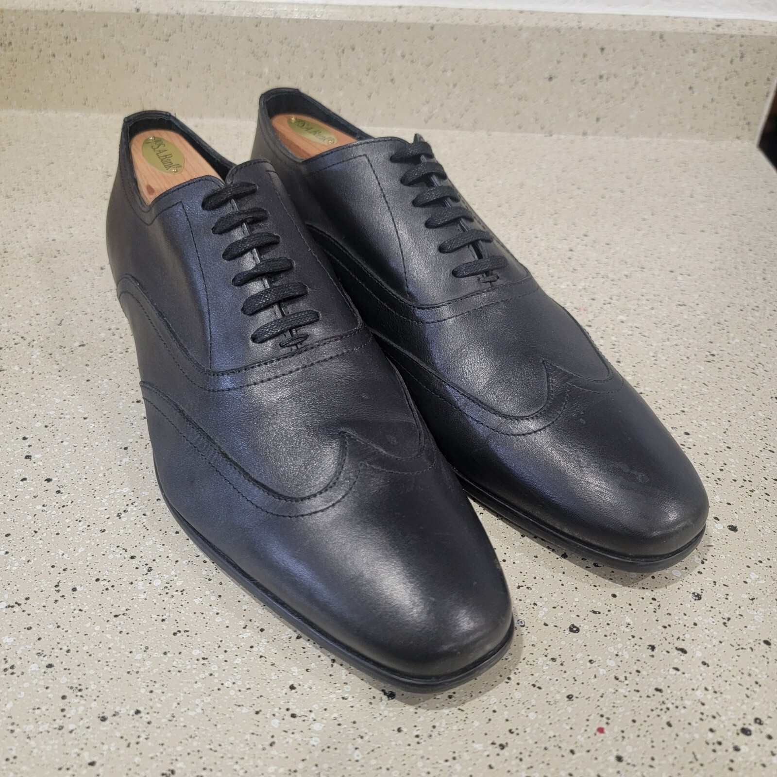 SAOLA Scarpe eleganti Oxford Gordon Rush Akers da uomo taglia 11 in pelle nera 100363