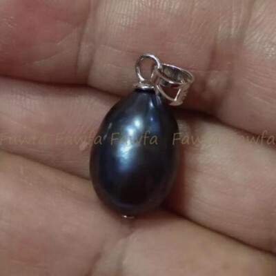 Ciondolo in perla di Tahiti in oro 14 carati / Perla naturale a goccia barocca / Elegante collana minimalista / Regalo di gioielleria raffinata - Italia